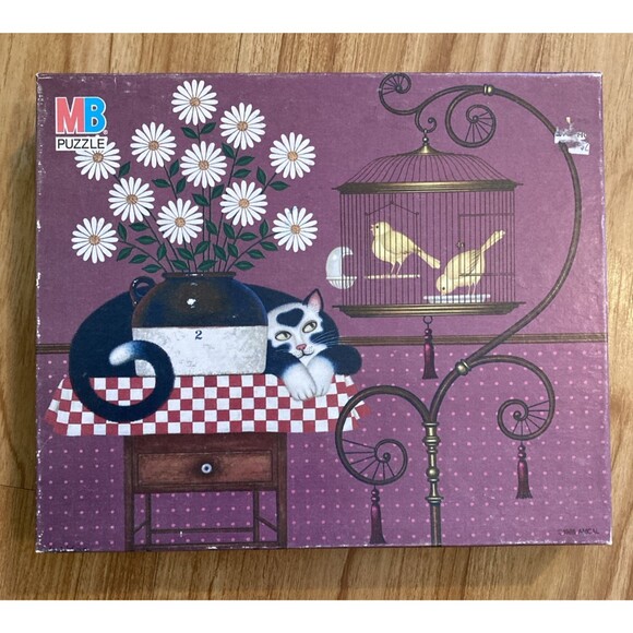 Milton Bradley Other - 1986 Milton Bradley Charles Wysocki Puzzle Cat Canaries 500 Pc Twin Treats